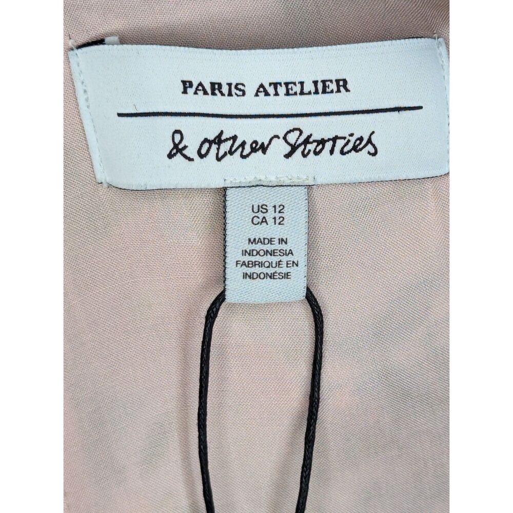 NWT & Other Stories Printed Side Slit Maxi Dress Size 12 Pastel Floral Cottage - Picture 6 of 14